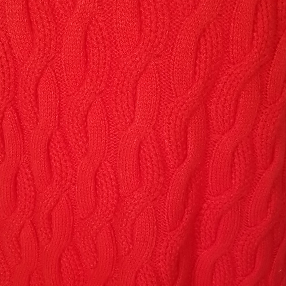 New York & Co Red Knitted Cowl Neck Sweater.  Size XL - Picture 4 of 11